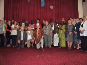 Thursday - Everyone with Roger Mitchell (centre)