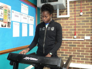 Ola Sesay training at WPSC