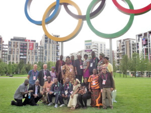 Link members and SL delegates at the Olympic Village