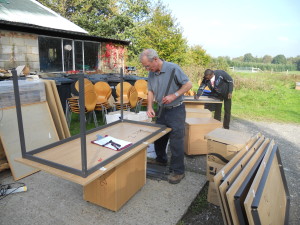 Getting the furniture ready to transport