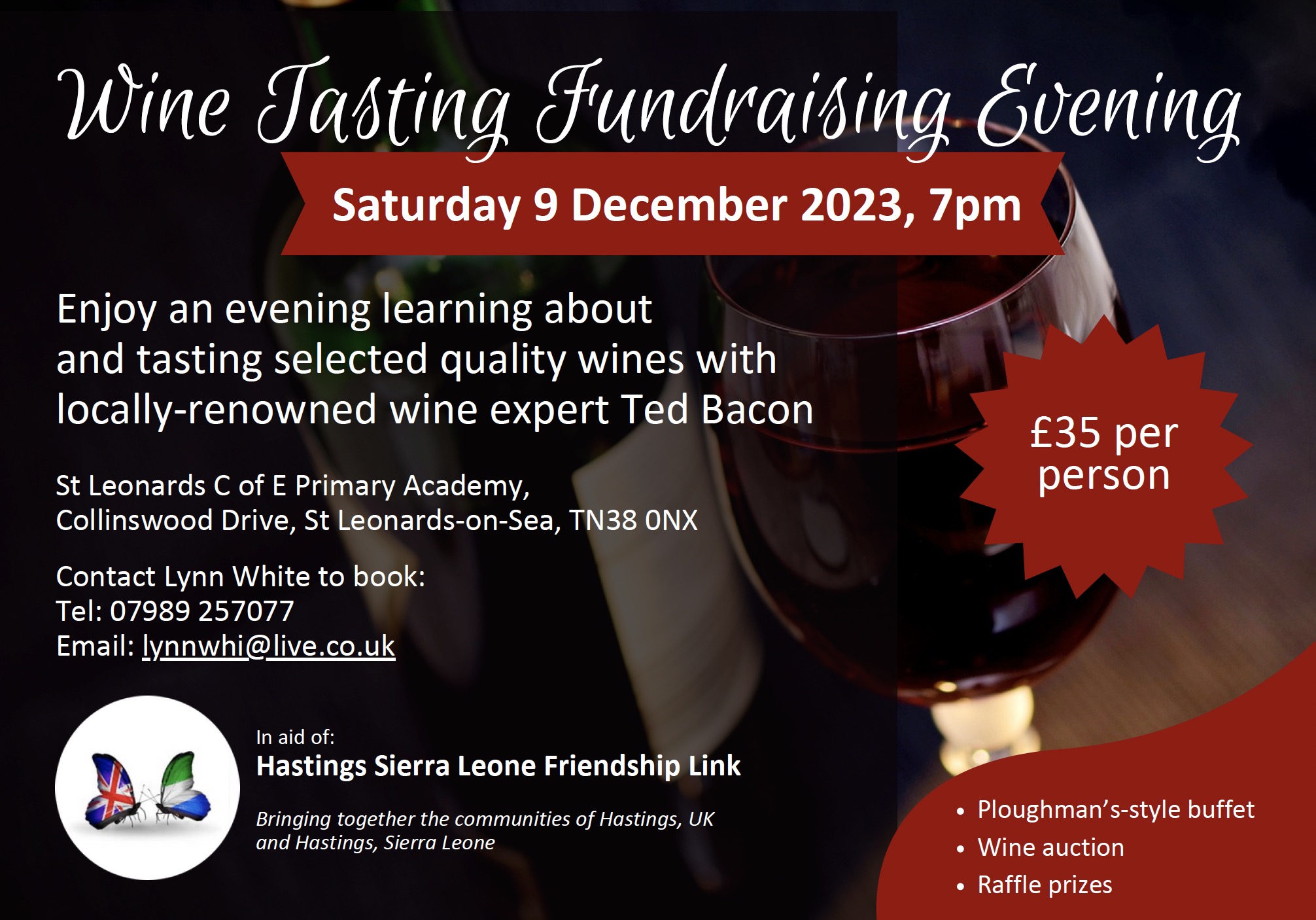 Wine Tasting Evening - 9 December 2023